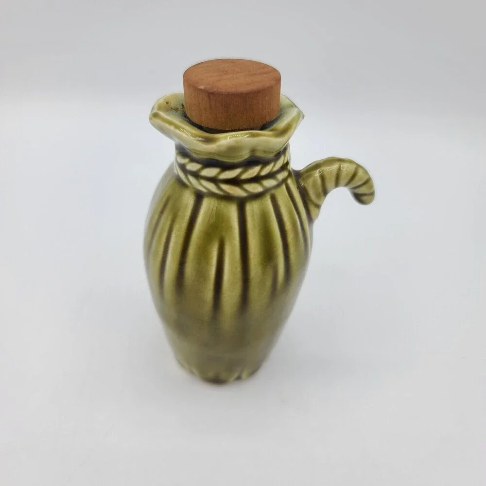Vintage Ceramic Pack Donkey Salt Pepper Oil Green Japan Replacement Pieces